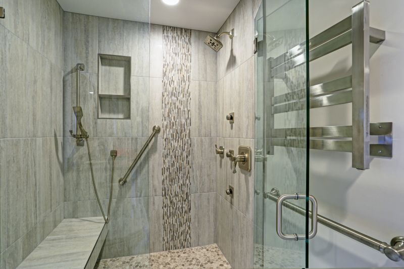 Walk-in Shower with Large Format Tiles